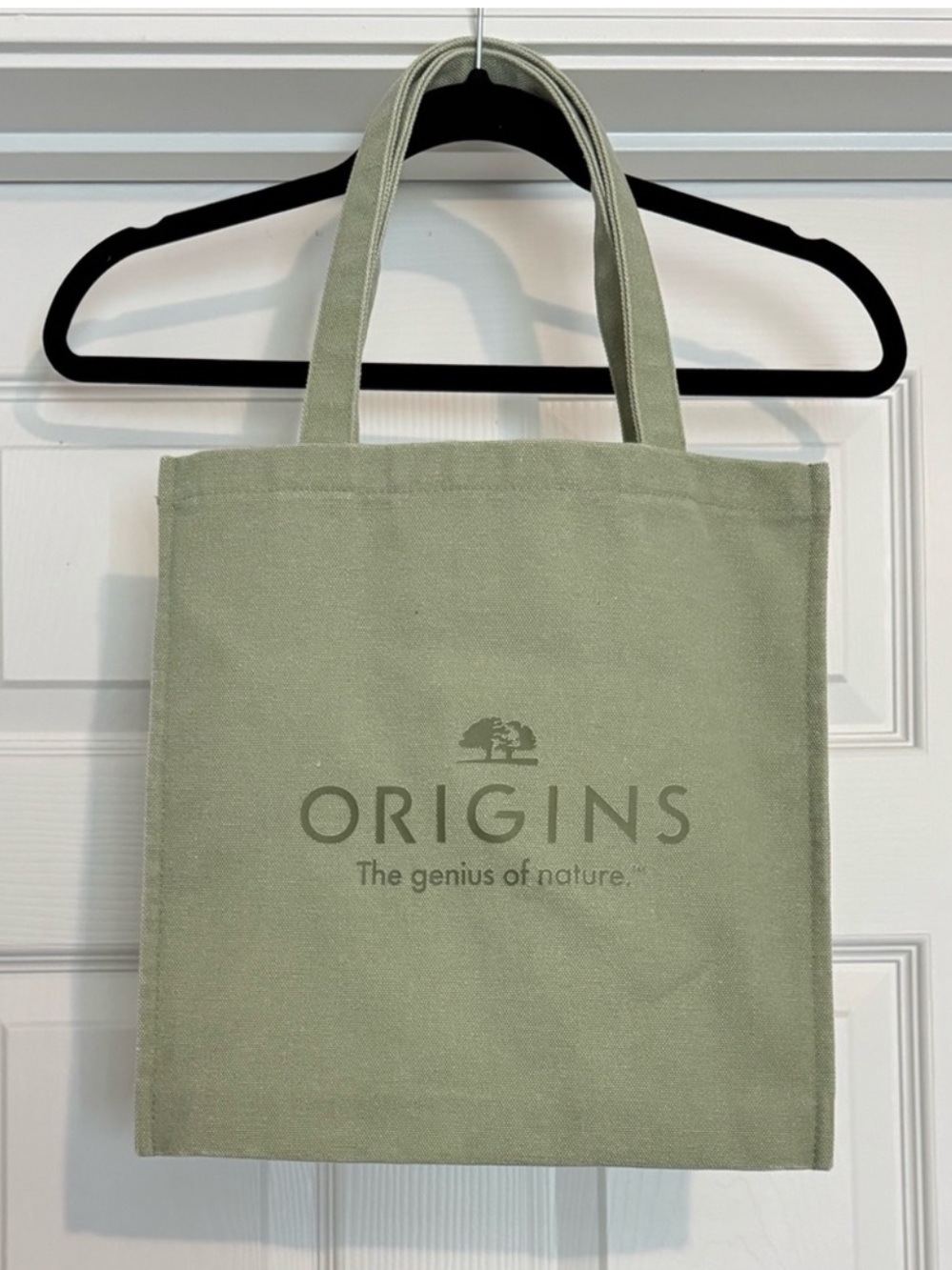 Origins Olive Canvas Logo Tote Bag